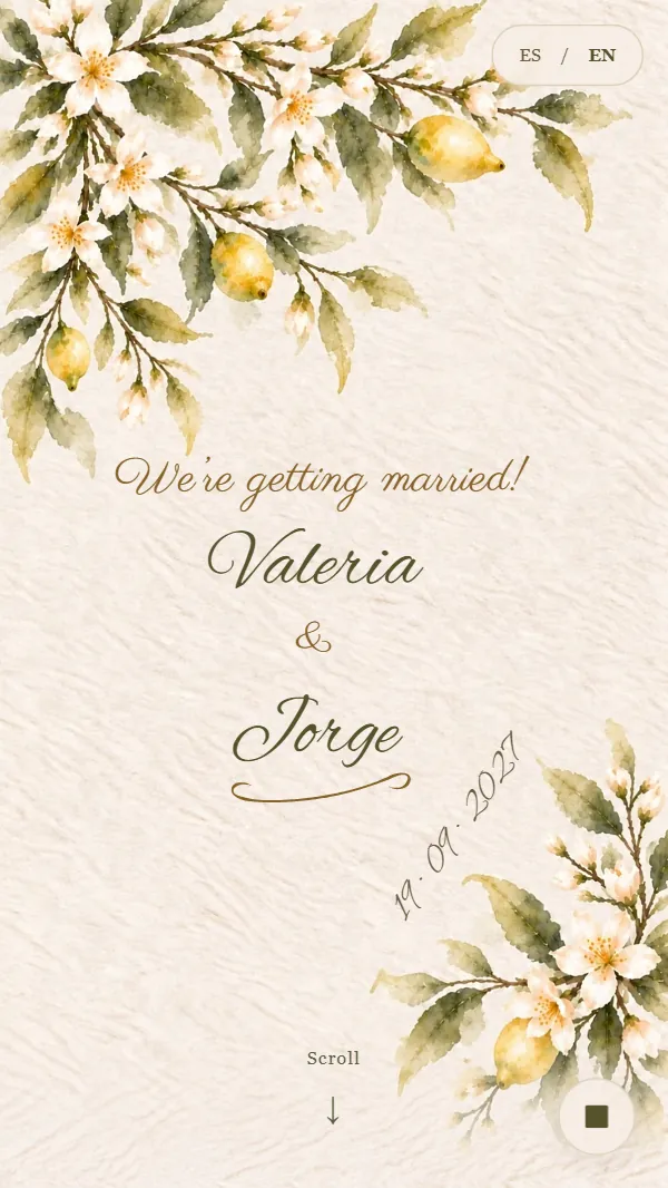 Header of the Acuarela Azahar invitation